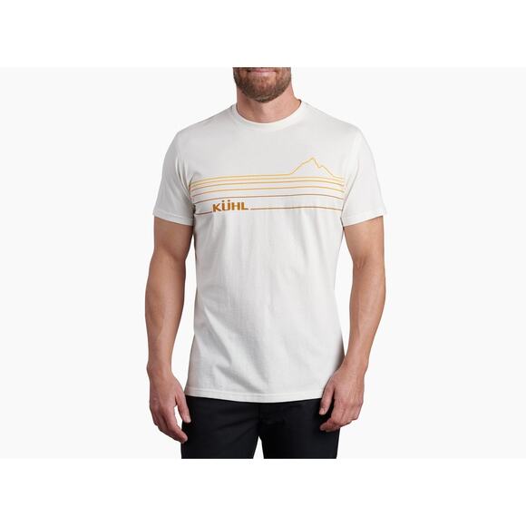 Kuhl Wildfibre Mountain Lines‎ Short Sleeve T Shirt in White Men's Size XXL - Picture 1 of 4